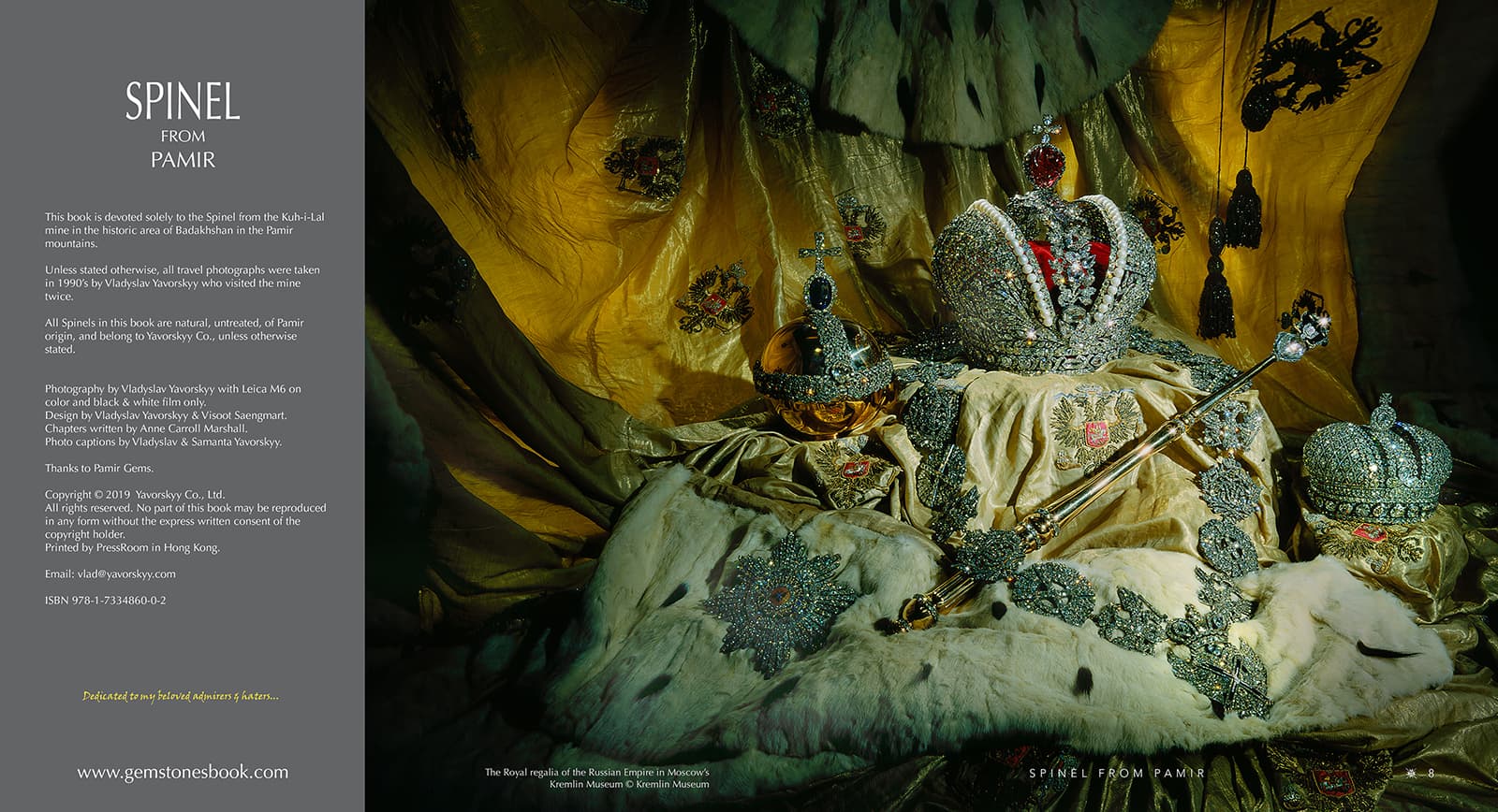 Vladyslav Y. Yavorskyy Spinel book introduction with The Royal Regalia of the Russian Empire in Moscow's Kremlin Museum