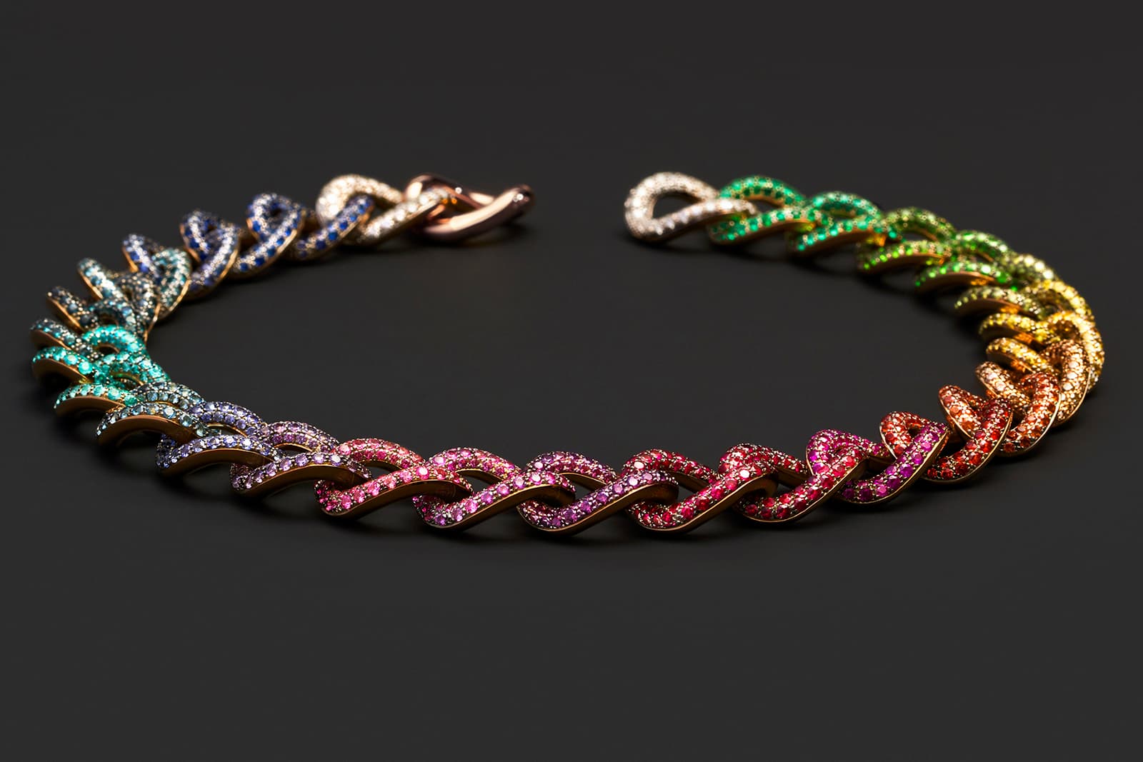 Pragnell Rainbow Two-Row Bracelet