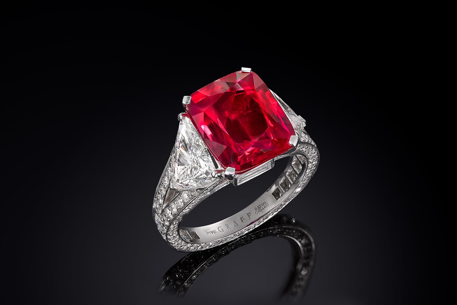 The 8.62 carat Graff Ruby is widely celebrated as the most important ruby in the world
