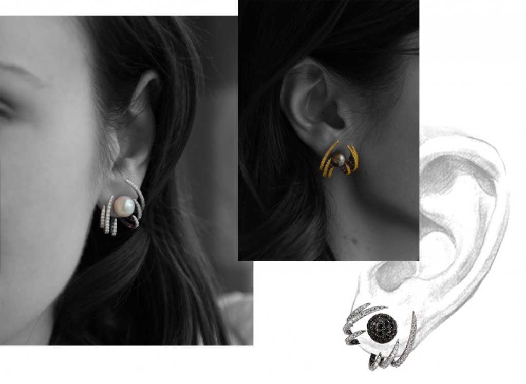 Kavant&Sharart Phoenix earrings with interchangeable clasps