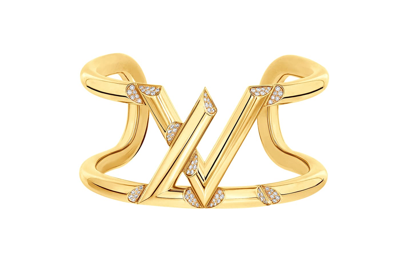 Shop Louis Vuitton 2021 SS Lv volt upside down ring, yellow gold