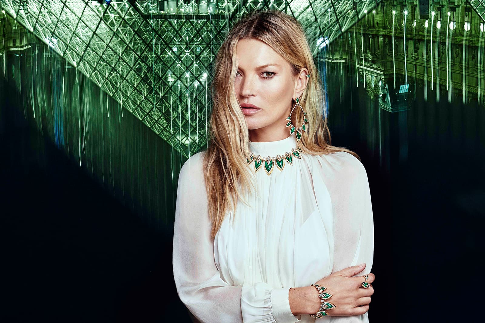 The Messika by Kate Moss collection sees the Parisian jeweller use ornamental hard stones like malachite for the first time