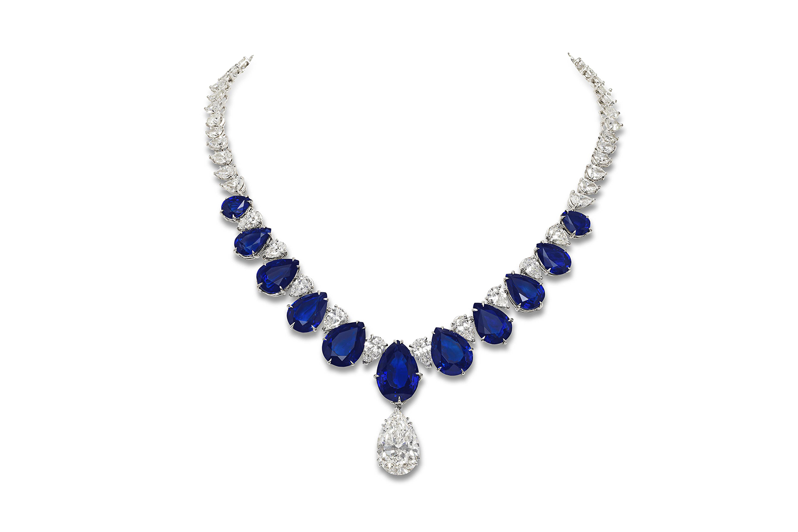 A remarkable feat of contemporary design: Jahan's natural sapphire and diamond necklace