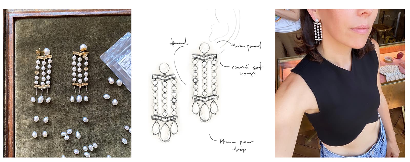 The new Jessica McCormack x Emilia Wickstead collection is the first time that Jessica has used pearls in her designs