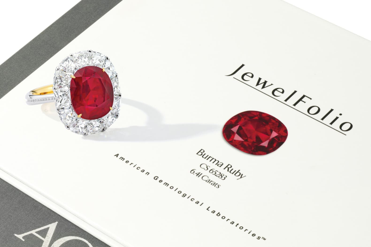 A 6.41 carat Burmese ruby and diamond ring, designed and mounted by Forms, with French-cut diamonds, sold by Sotheby’s