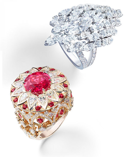 Rings from Piaget’s new Secrets & Lights collection