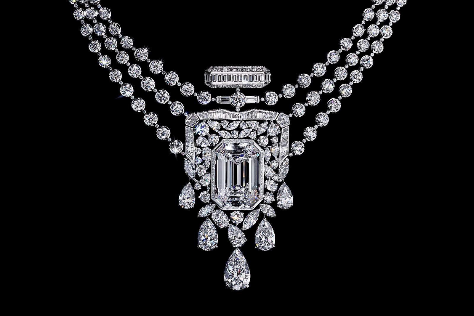 Anna Zuckerman Perfect Halo 5 Carat Diamond Crystalline Necklace