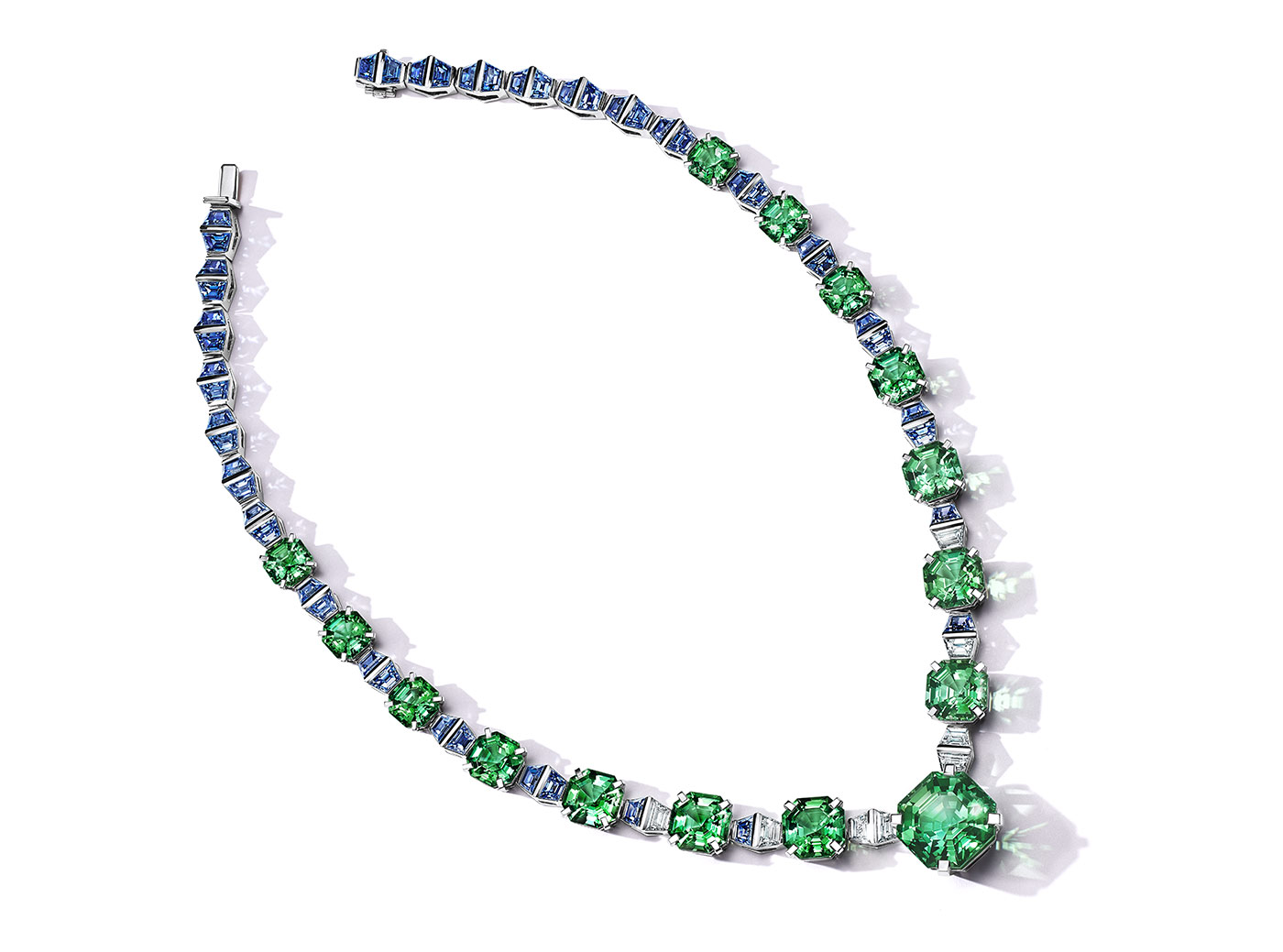 A DIAMOND AND PINK TOURMALINE NECKLACE, BY TIFFANY & CO.