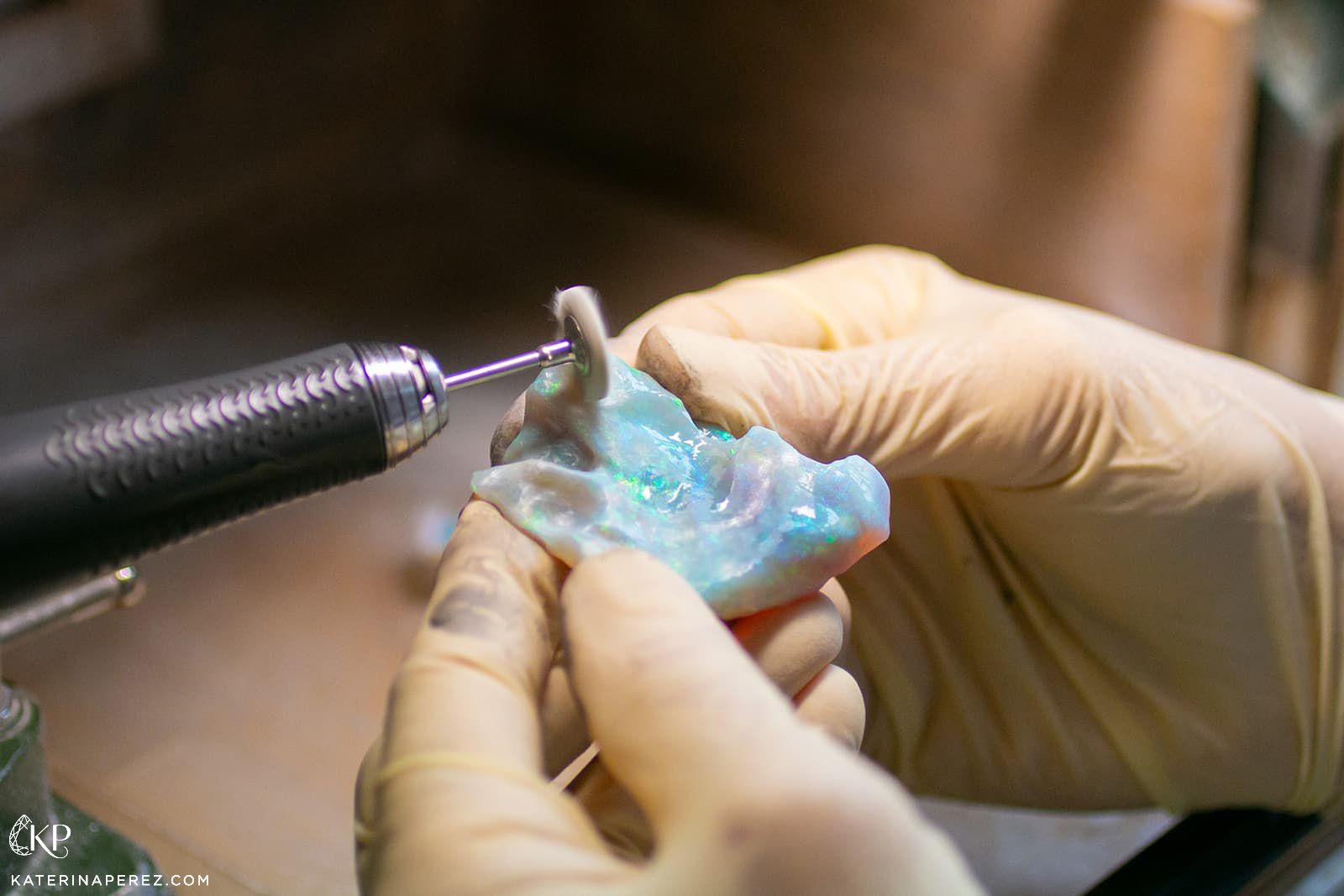 Emil Weis Opals has mastered the meticulous process of cutting and polishing rare opal specimens