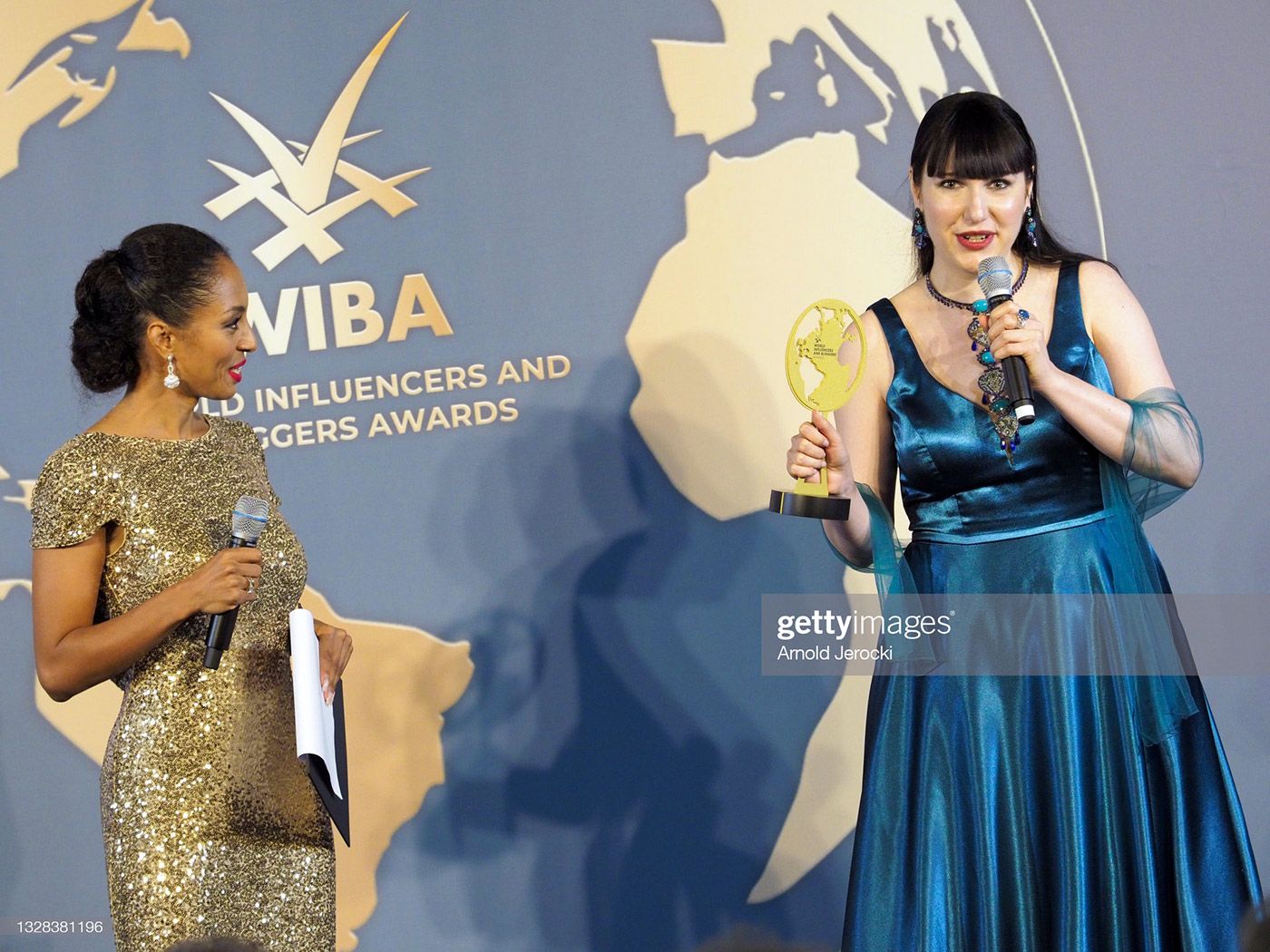 Katerina Perez receives the WIBA Jewellery Influencer Award during the Cannes Film Festival 2021