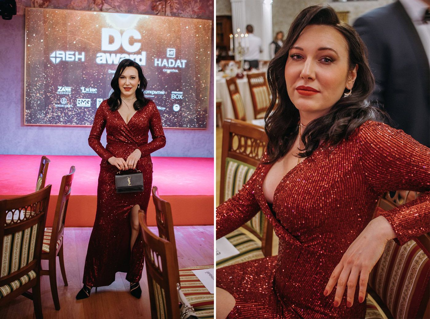 Катерина Перез на церемонии вручения наград журнала DC Magazine Awards в Санкт-Петербурге, Россия, декабрь 2021 г.