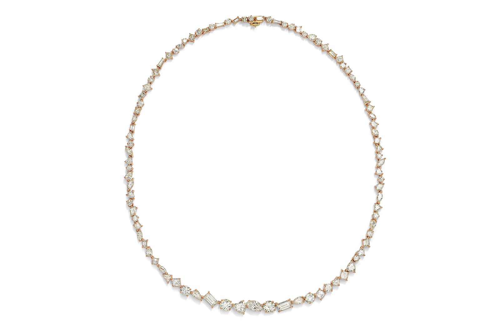 D. GREGORY Fantasia necklace with fancy-cut diamonds totalling 16.55 carats in 18k rose gold 
