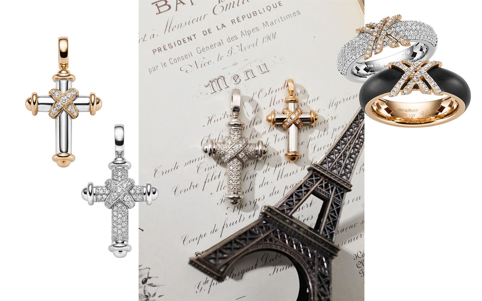 Leo Wittwer Cross rings and pendants
