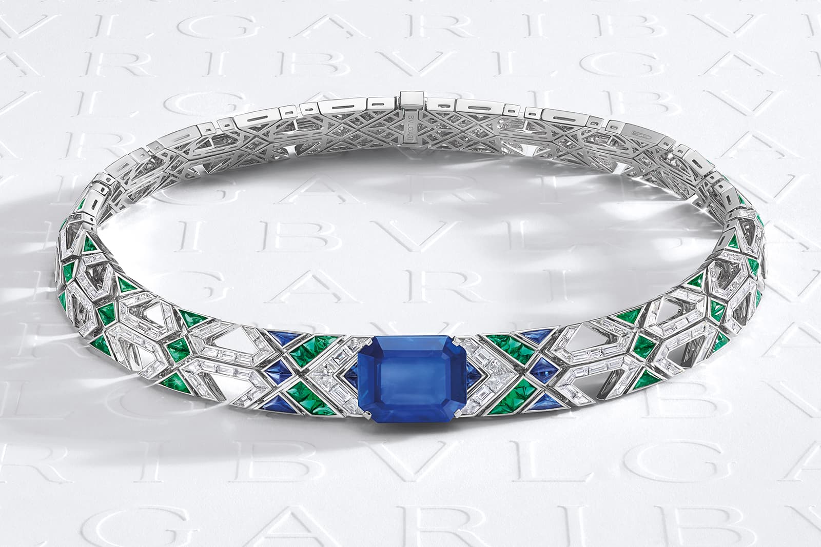 BVLGARI Emerald And Diamond Serpenti Necklace in Metallic