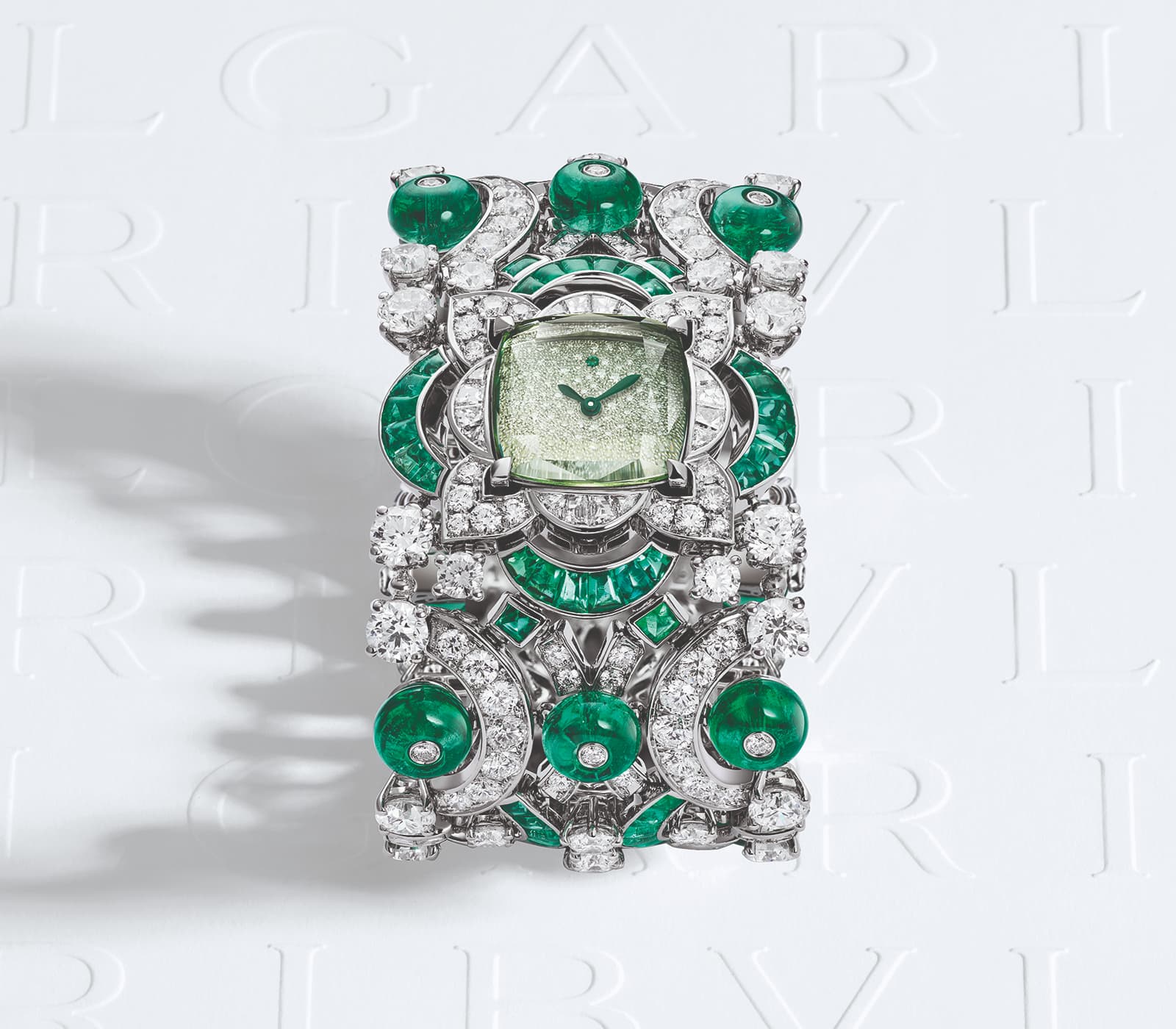 Bulgari Emerald Venus High Jewellery Watch in emeralds, mint-green tourmaline and diamonds