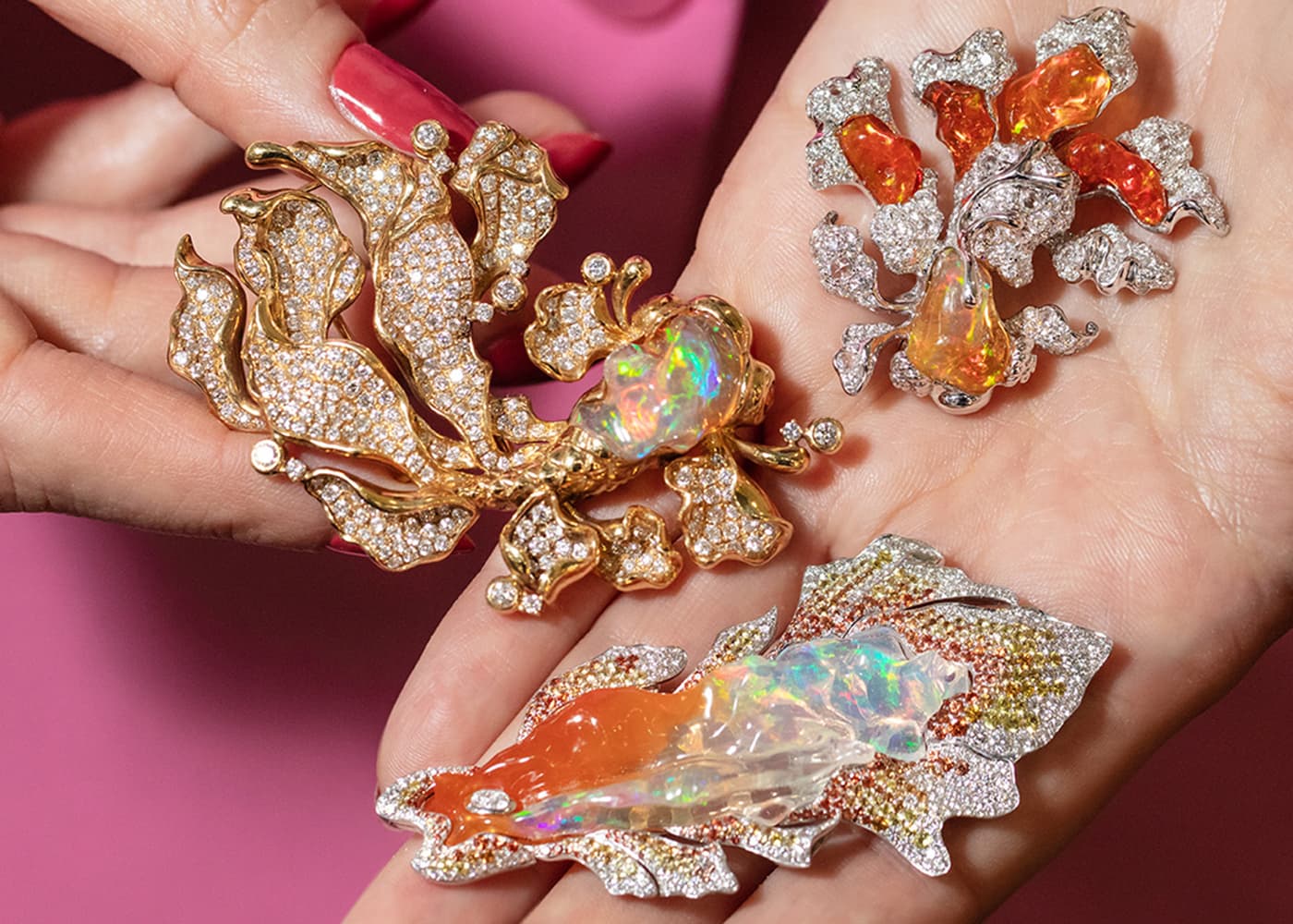 Fire opal jewels from the Emil Weis Collection