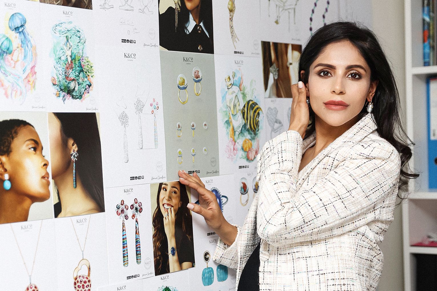 Karina Choudhrie at her High Jewellery creations wall 