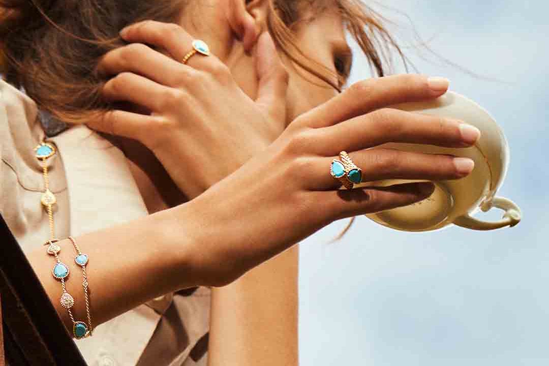 Boucheron turquoise Serpent Boheme ring