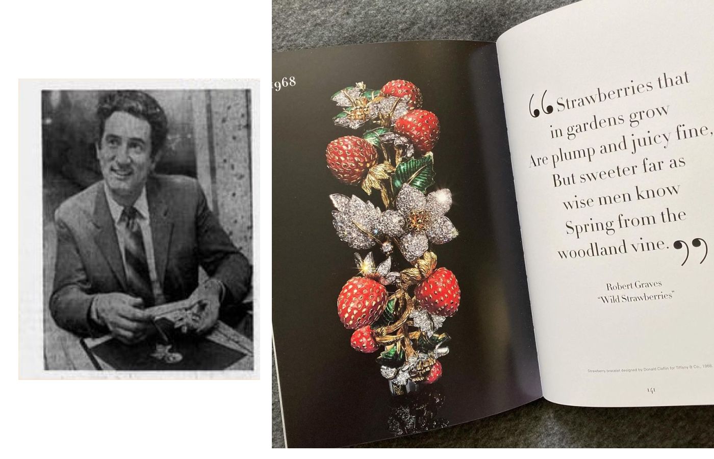 Donald Claflin and his Wild Strawberries creation for Tiffany & Co.