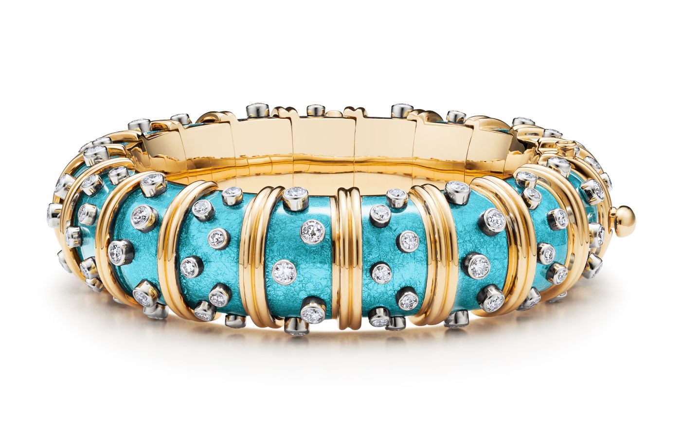Schlumberger Enamel Diamond Bracelet by Tiffany & Co - Bracelets/Bangles -  Jewellery
