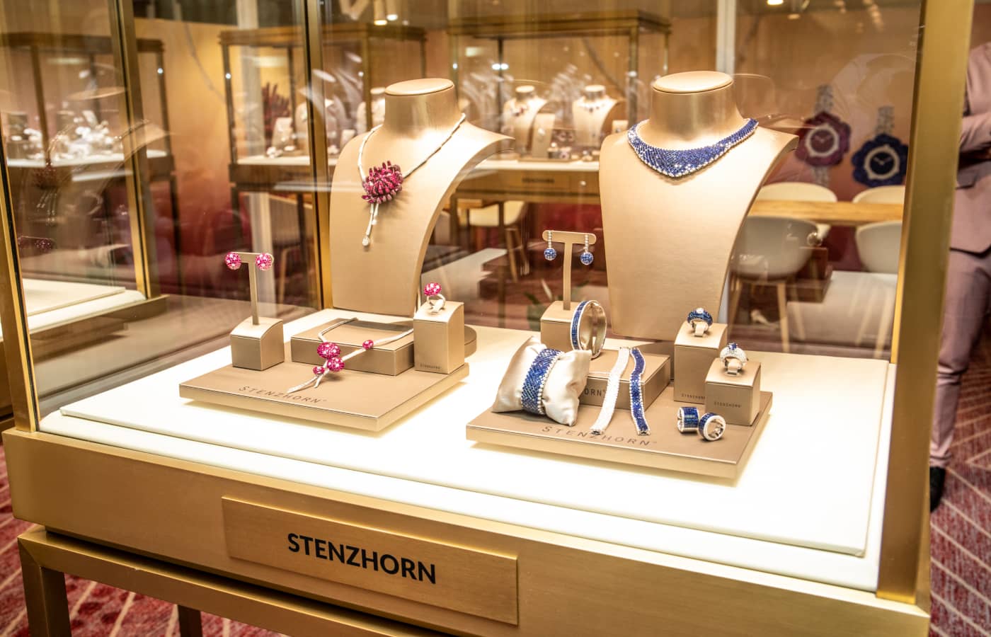 Stenzhorn jewellery on display at Haute Jewels Geneva in 2022