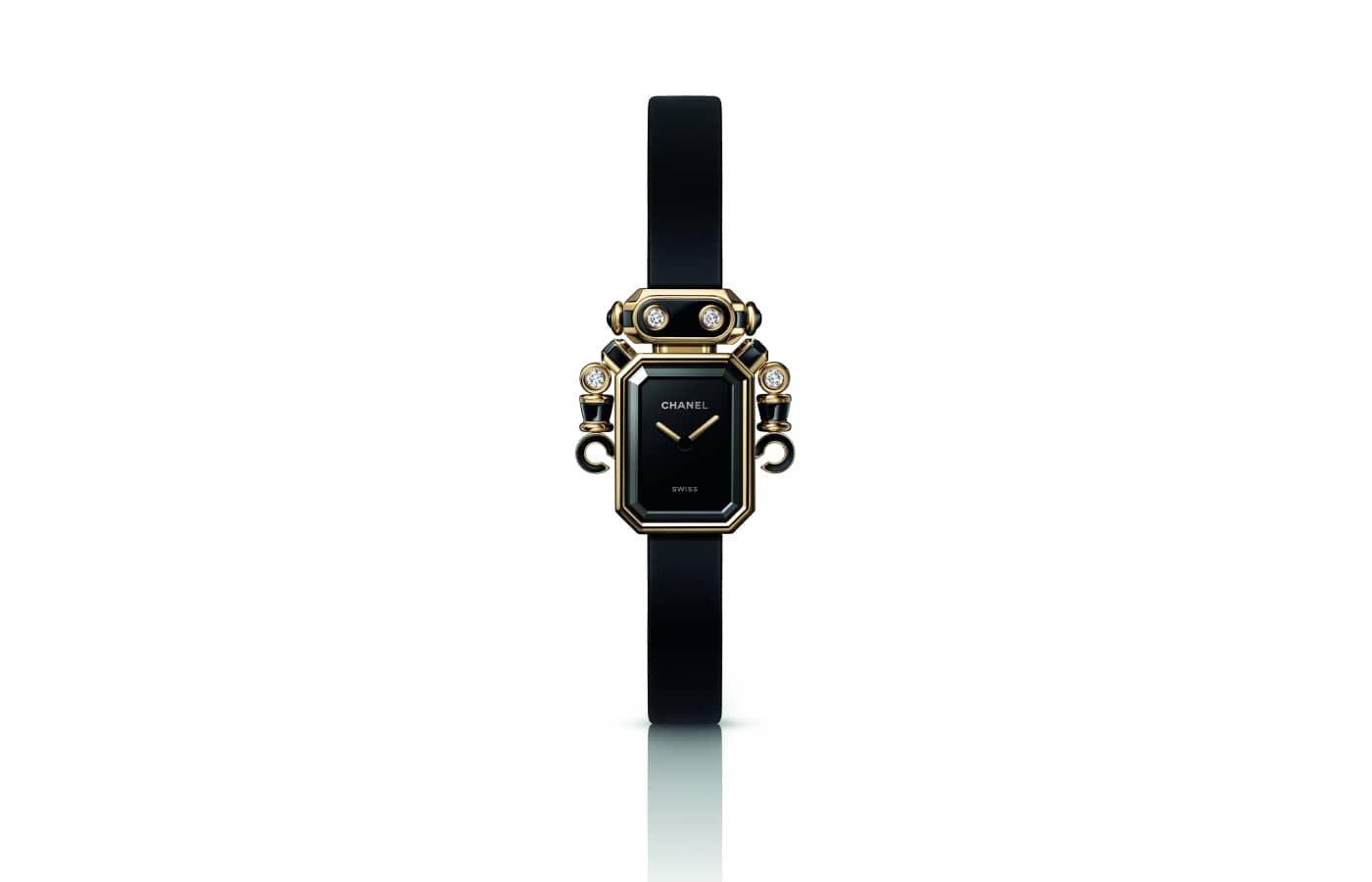 Chanel Robot Premier watch in gold and diamond details 