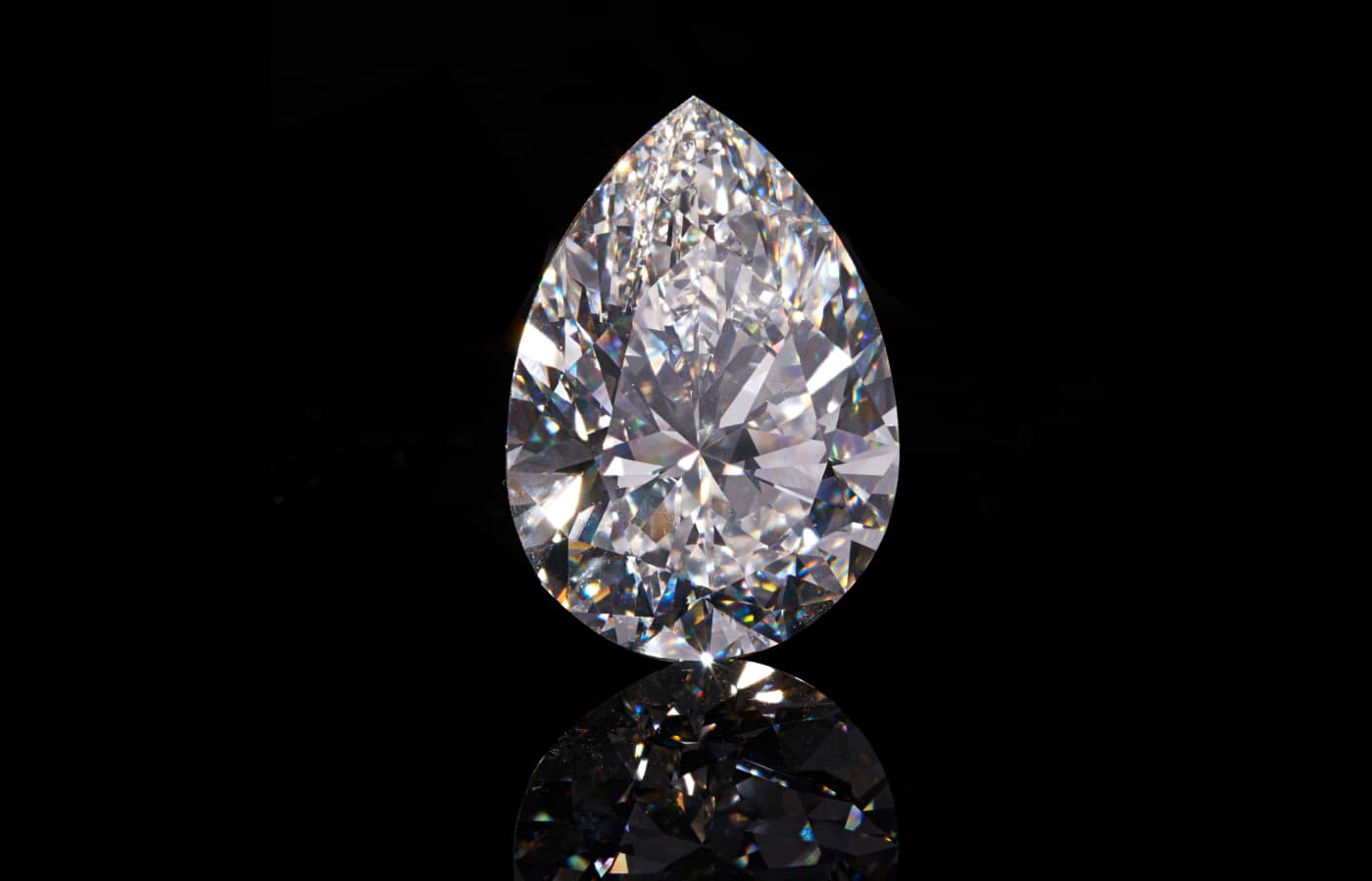 Christie's The Rock diamond, weighing 228.31.cts, is the largest white diamond ever to be sold at auction 