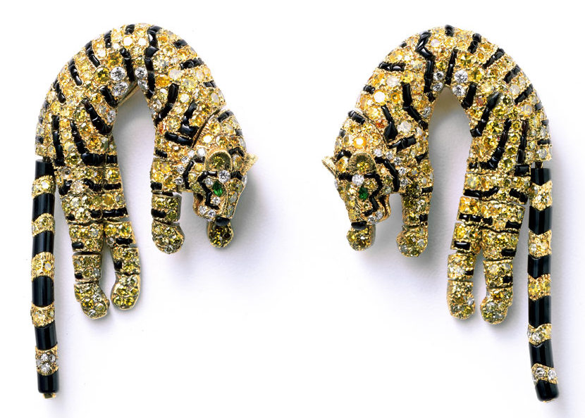 Barbara Hutton’s pair of Tiger ear clips 1961 Also At The Cartier Style and History Exhibition