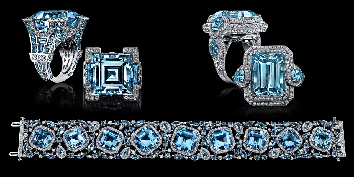 Robert Procop jewellery with topaz, aquamarines and diamonds from the Parisian Collection