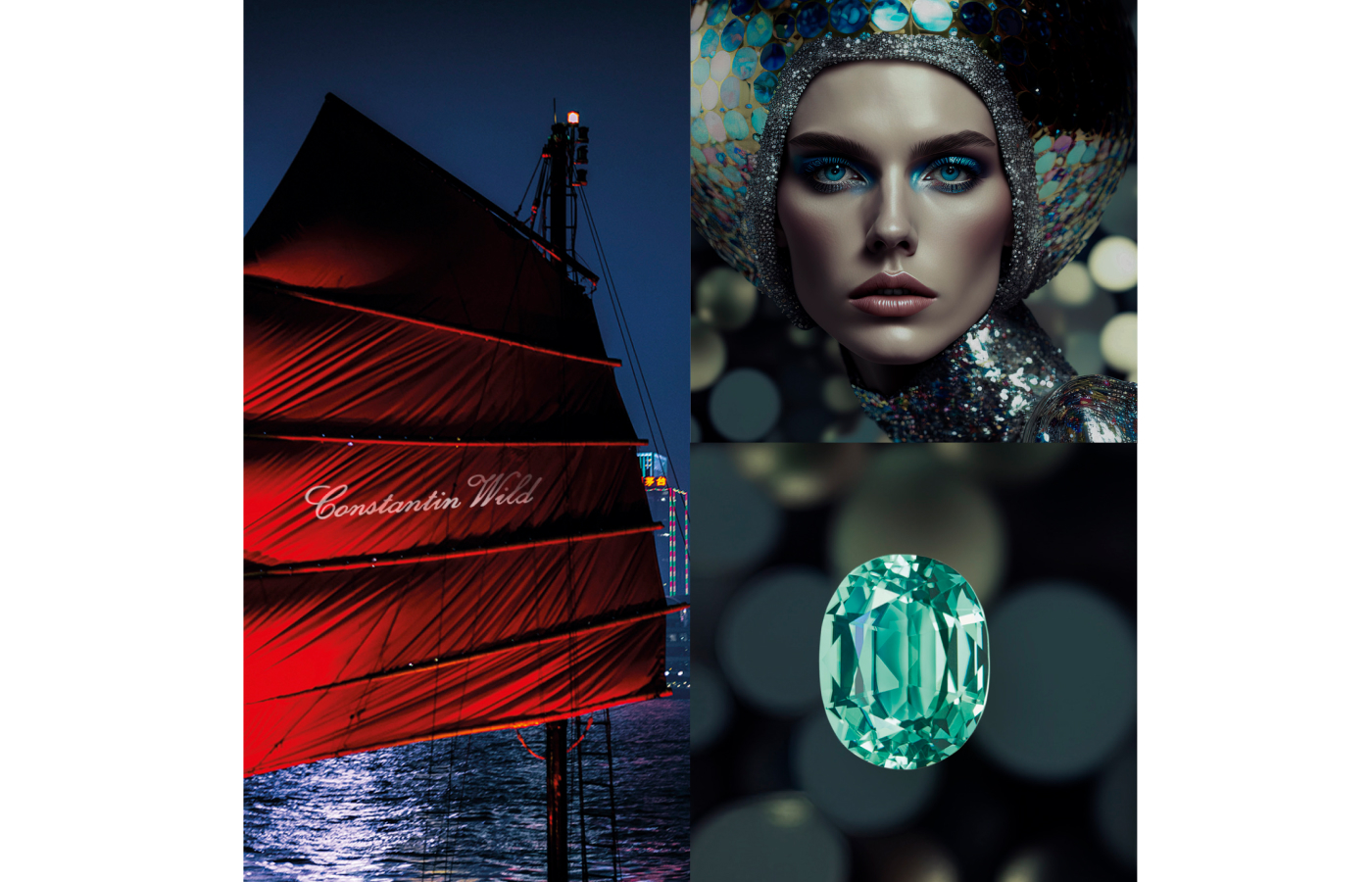 Constantin Wild showcases a special blend of AI and coloured gemstones in its latest brand imagery