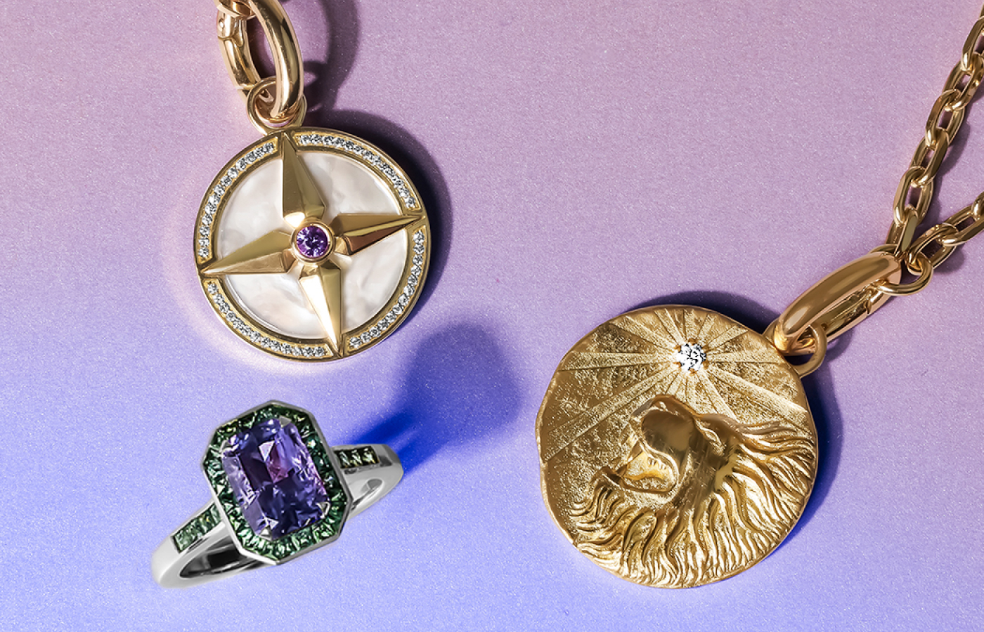 Pragnell Zodiac inspired jewels in gold, coloured gems and diamonds