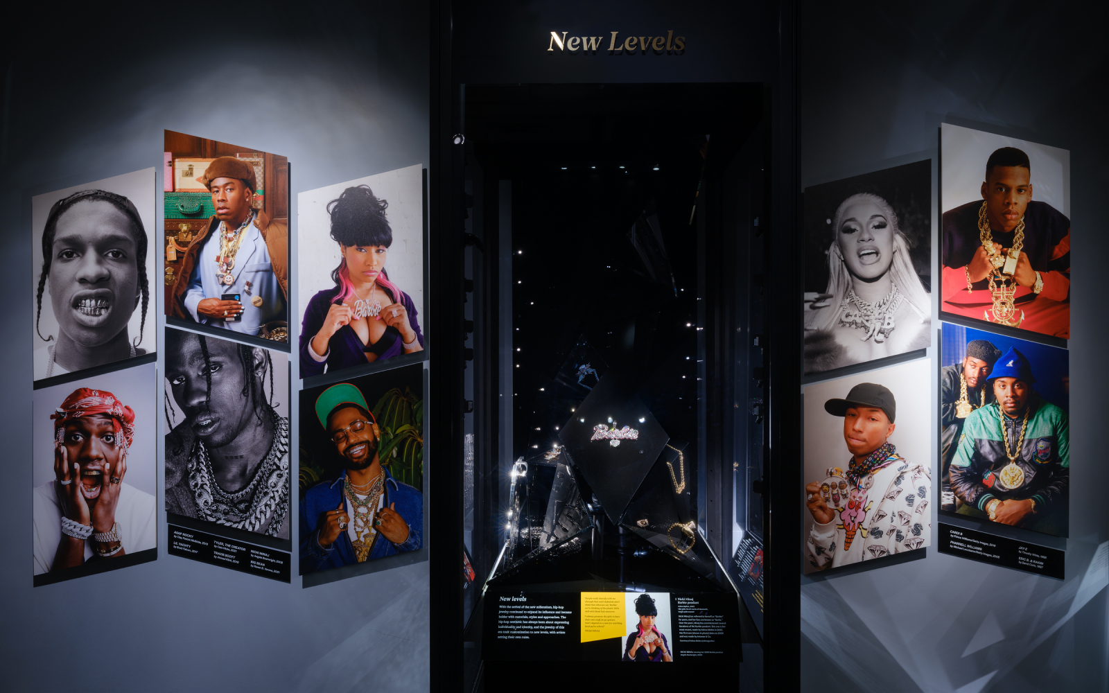 Some of the stars of the genre who appear in Ice Cold: An Exhibition of Hip-Hop Jewelry at the American Museum of Natural History