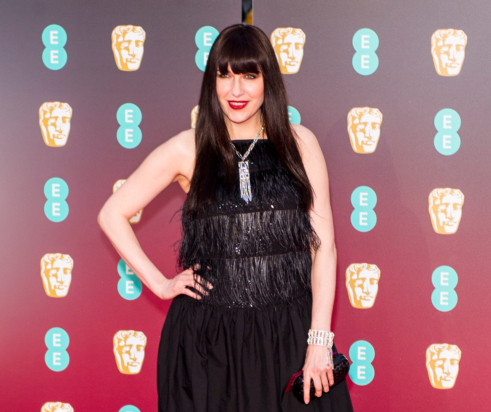 Katerina Perez on the BAFTA red carpet