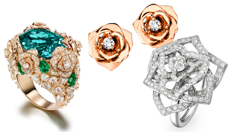 Roses from various Piaget collections