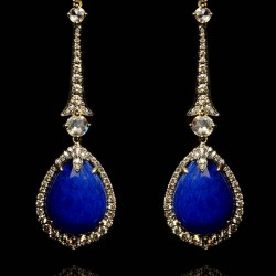 Annoushka One of a Kind 18ct white gold, diamonds and Sapphire earrings
