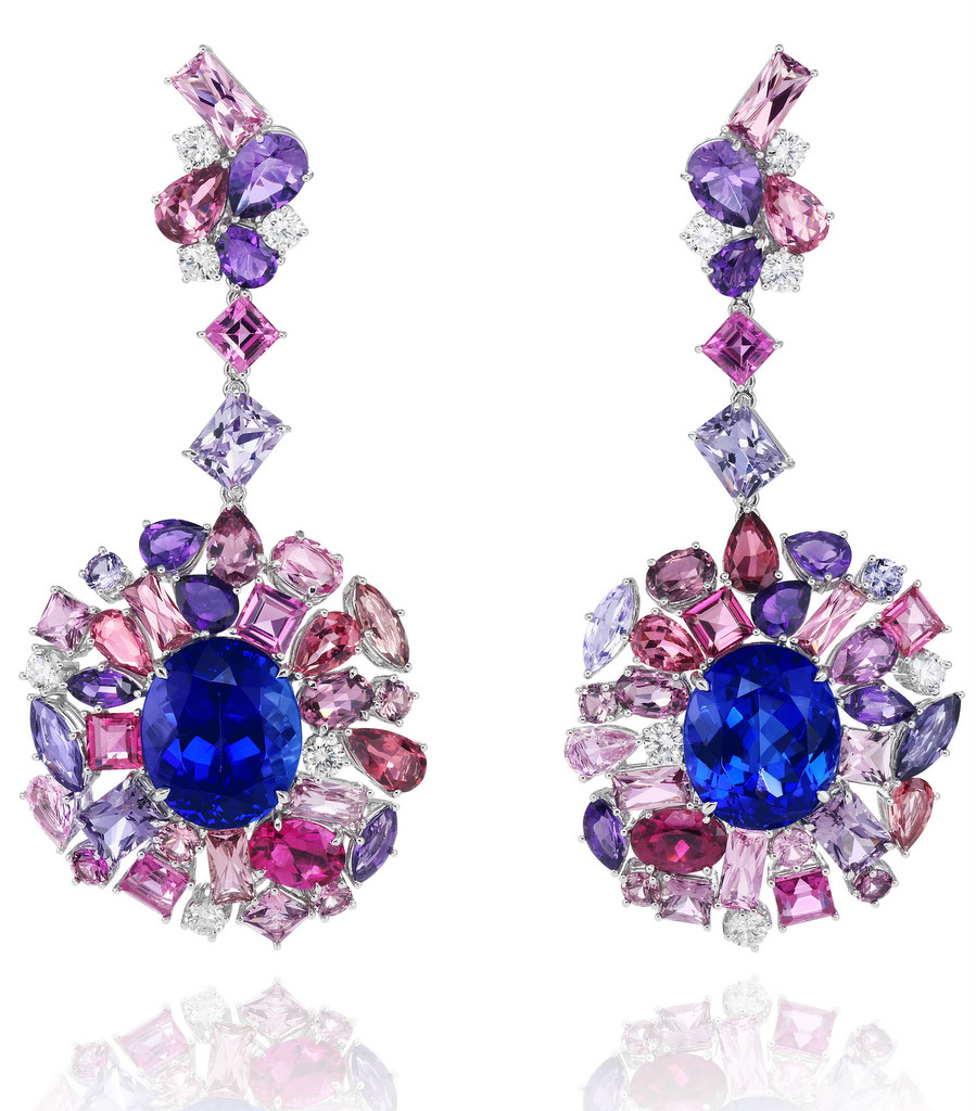 849374-1001 Tanzanite Earrings from the Red Carpet Collection 2013 Chopard