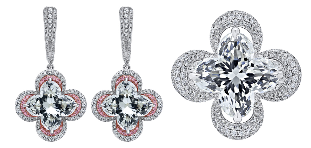 Lily Cut diamonds set in Lili jewellery