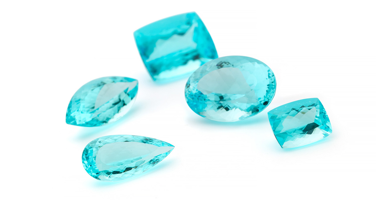 Paraiba tourmalines available at Jochen Leen