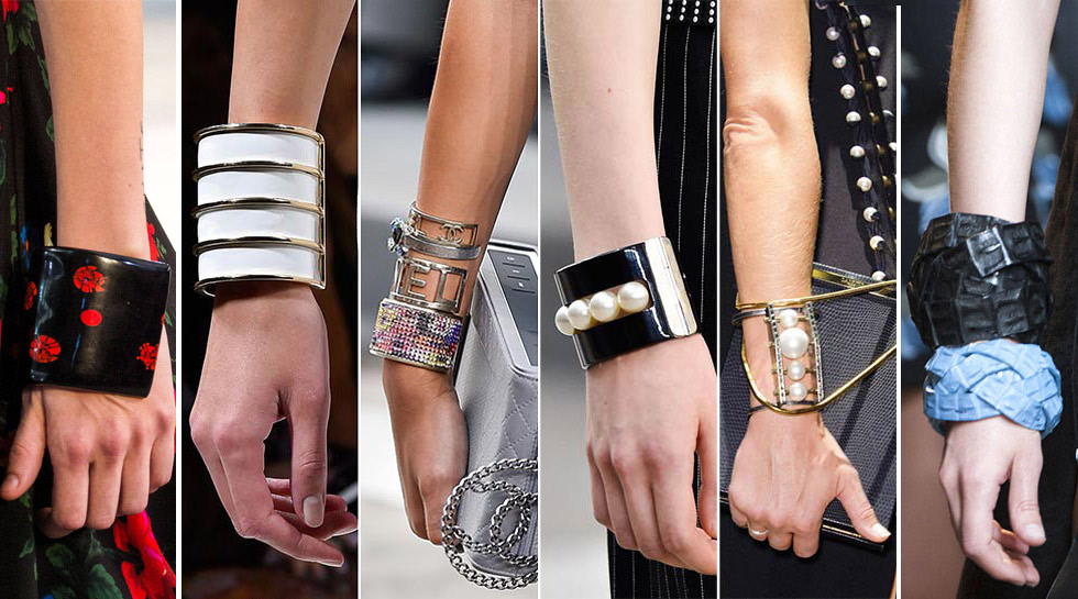 Cuff bracelets from catwalk Spring – Summer 2015