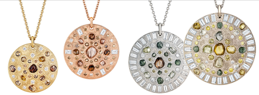 De Beers Talisman pendants with diamonds ranging from 3.58cts to 14.13cts