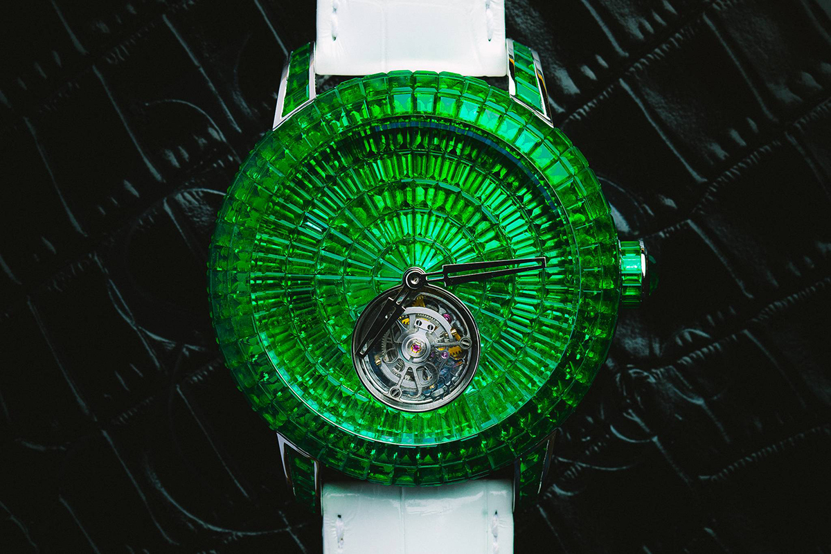 The Caviar Emerald Tourbillon watch by Jacob&Co