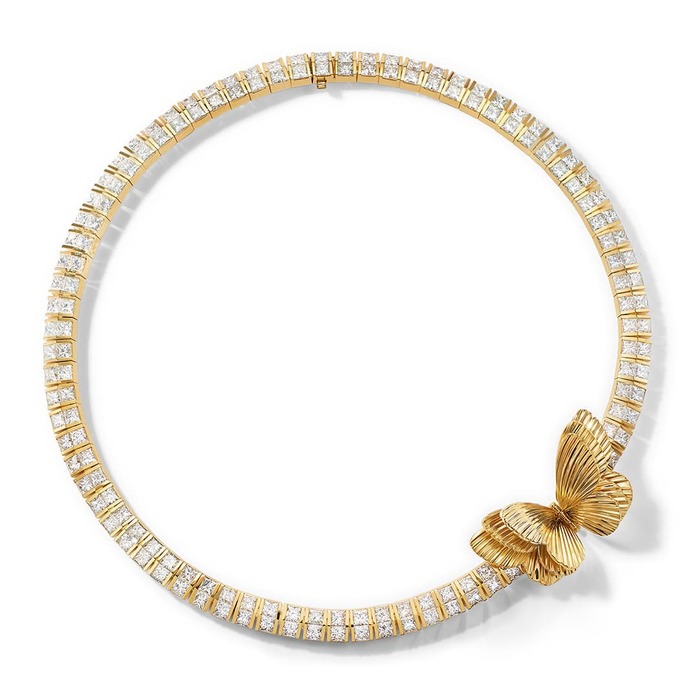 'Blue Book 2019' collection choker with diamonds in yellow gold