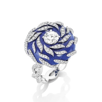 'Onda' ring with lapis lazuli and diamonds