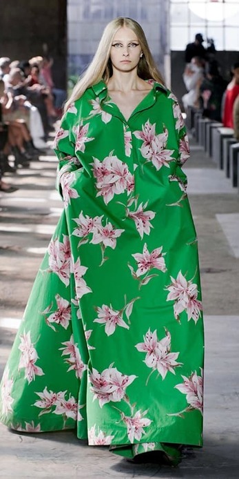 Green floral dress from the Spring 2021 Ready-to-Wear collection