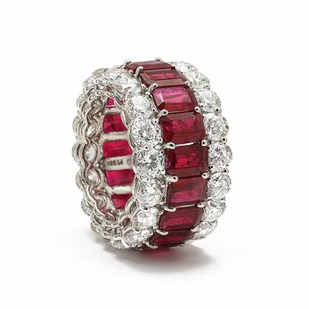 Ruby and diamond eternity ring 
