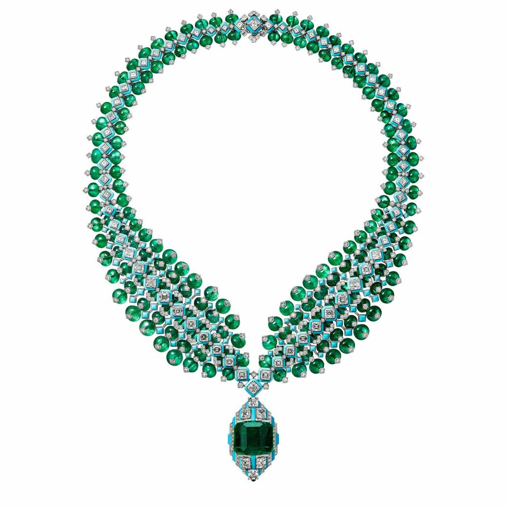 Sixième Sens par Cartier High Jewellery Synesthesie necklace with emeralds and diamonds 