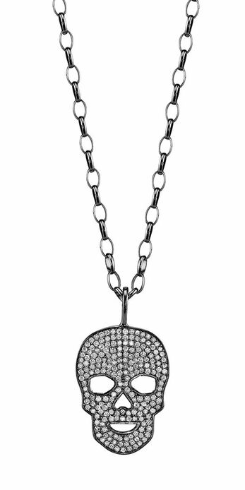 Diamond Skull necklace in white gold and diamonds from the Men's Collection