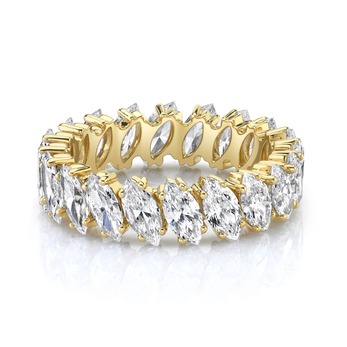 Marquise Eternity band in gold and diamond