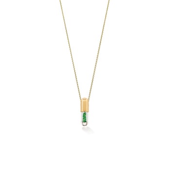 Green Elixir necklace in gold and emerald 