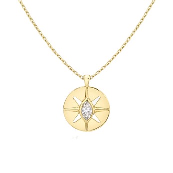 Marquise Medallion in gold and diamond